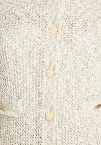 Strick-Cardigan 40 Gerade - Green/Cream