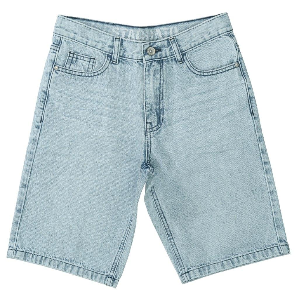 Kn.-Jeansbermudas, Baggy Fit Blau 146