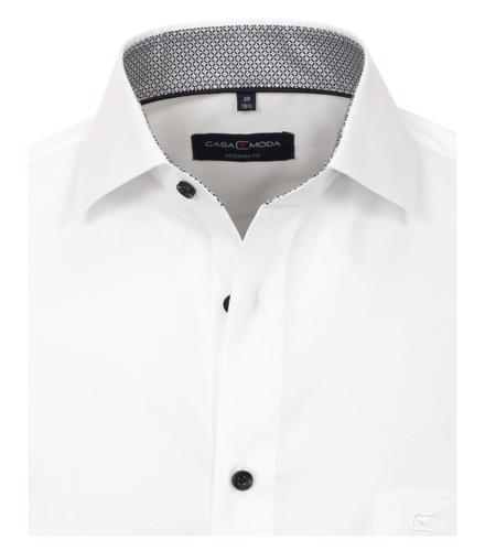 Popeline Hemd uni 39 Modern Fit - Weiss