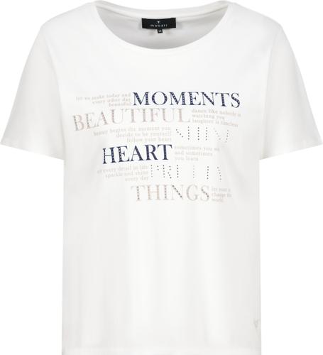 T-Shirt mit Strasssteinen 38 - Off-white