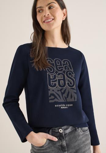 Shirt mit Stickerei M - Universal Blue