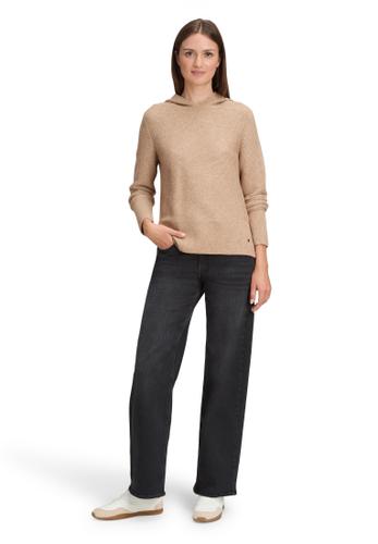 Strickpullover 40 Gerade - Camel Melange