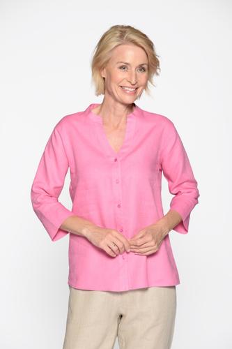 V-Bluse, 3/4 Arm, uni