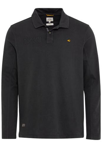 Langarm Poloshirt aus zertifiziertem Organic Cotton 3XL Regular Fit - Asphalt