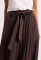 Maxi-Rock mit Volants und Gürteldetail 38 - Espresso Brown