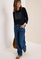 Shirt mit Schmucksteinen L - Urban Dark Blue