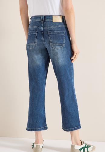 High Waist Wide Leg Jeans im Loose Fit 30/7/8 Hosen - Mid Blue Used Wash