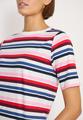 Kurzarm Shirt mit Multicolor Streifen L - Universal Blue