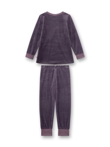 Schlafanzug lang 092 - Purple Sage