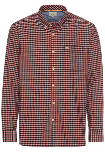Langarm Hemd im Vichy-Karomuster 3XL Regular Fit - Brick Red