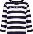 Sweatshirt mit Pailletten-Streifen 36 - Marine Ringel