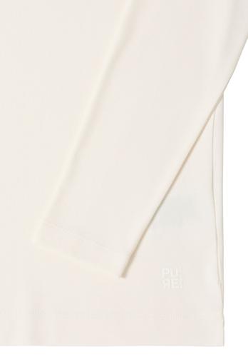 Funnelneck Shirt in Unifarbe XXL - Creamy White