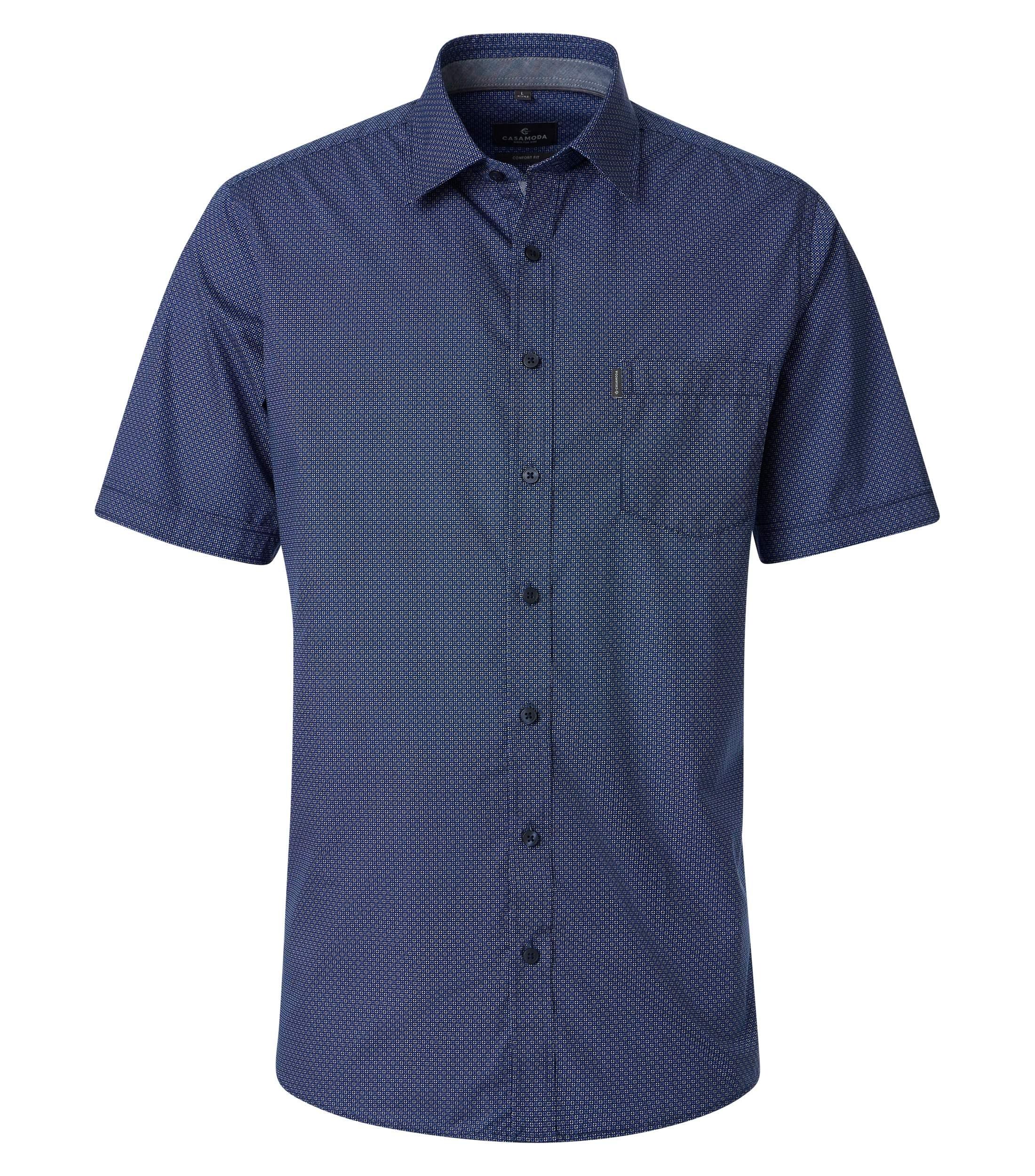Freizeithemd Kurzarm M Comfort Fit - Blau