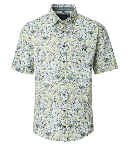 Freizeithemd Kurzarm XXL Casual Fit Short - Grün