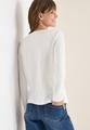 Basic Shirt mit Raffung L - Vanilla White