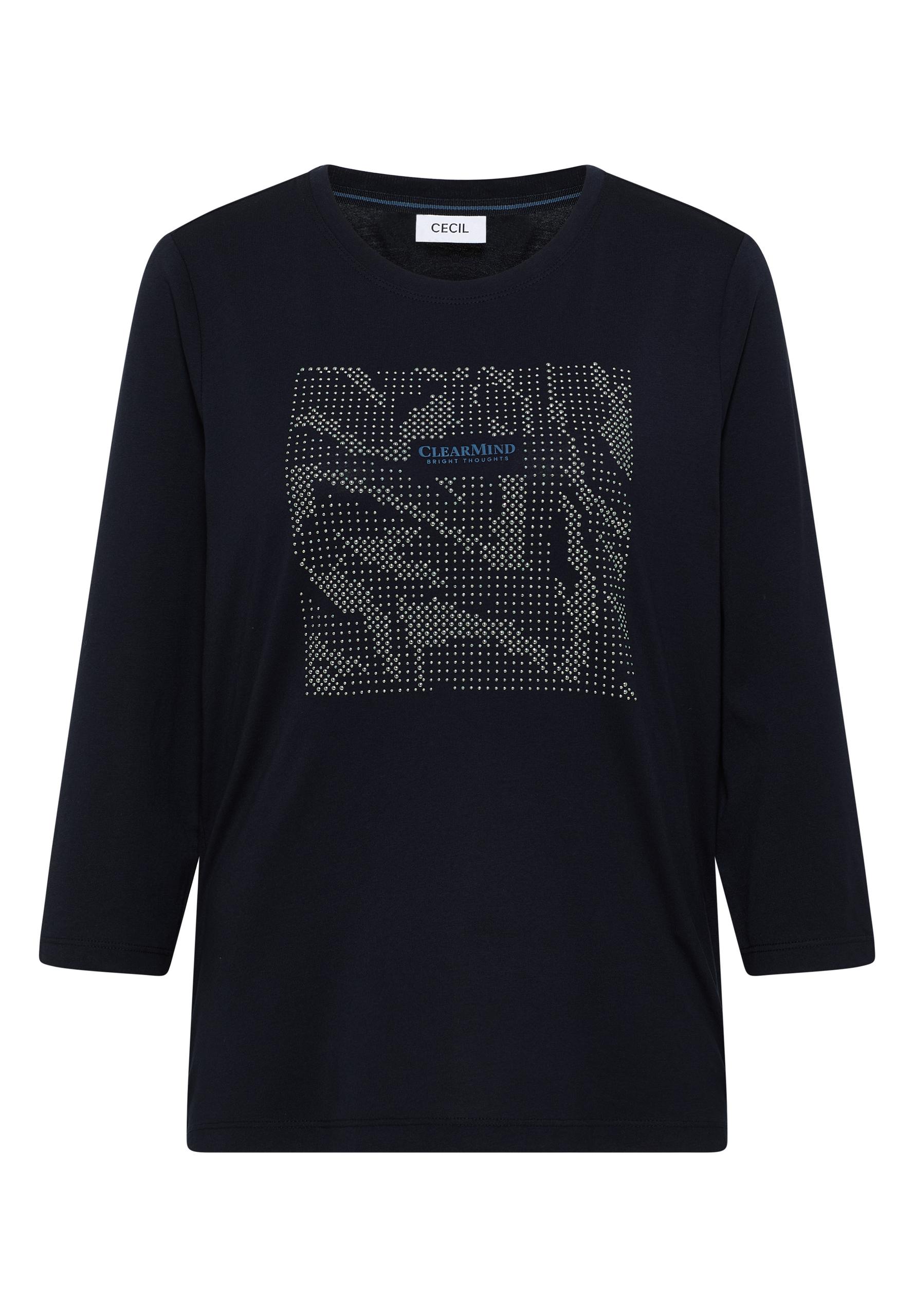 Shirt mit Schmucksteinen L - Urban Dark Blue