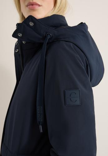 Mantel mit Strukturmix M - Dark Navy Blue