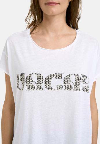 Boxy T-Shirt with inside print L - Black Print
