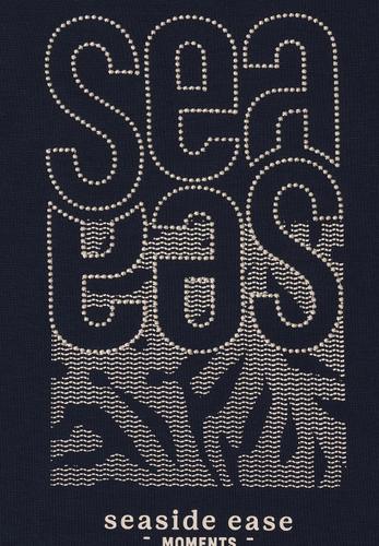 Shirt mit Stickerei M - Universal Blue