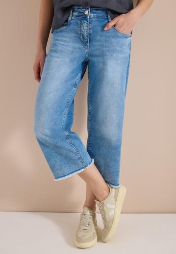 3/4 Wide Leg Jeans im Loose Fit 33/3/4 Hosen - Light Blue Washed