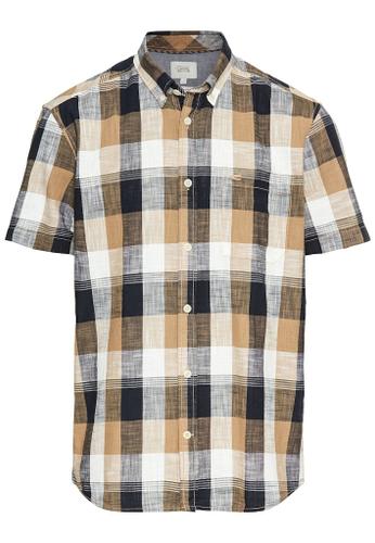 Geruit kort mouw shirt gemaakt van puur katoen
