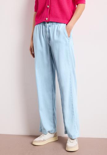 Wide Leg Jeans mit Paperbag-Bund 25/30 - Ultrableached Wash