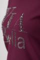 Sweatshirt mit Schmuckschrift 40 - Bordeaux