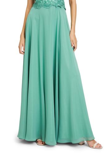 Abendkleid 34 Schwingend - Light Green