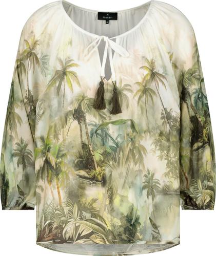 Bluse mit tropischen Print