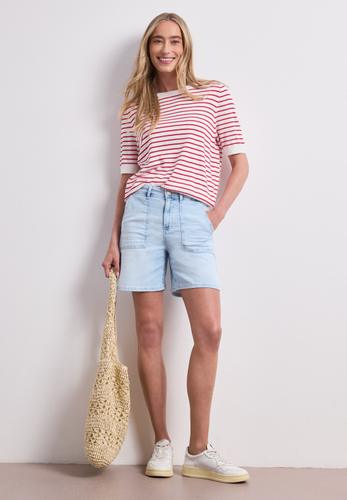 Straight Leg Shorts im Casual Fit 32 - Bleached Light Blue Wash