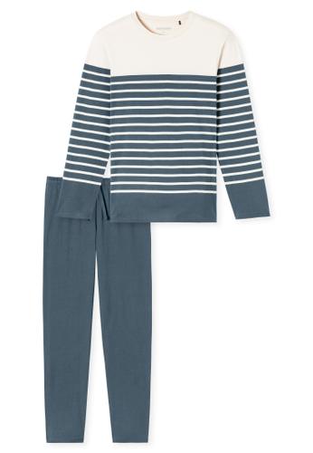 Schlafanzug lang 54 - Jeansblau