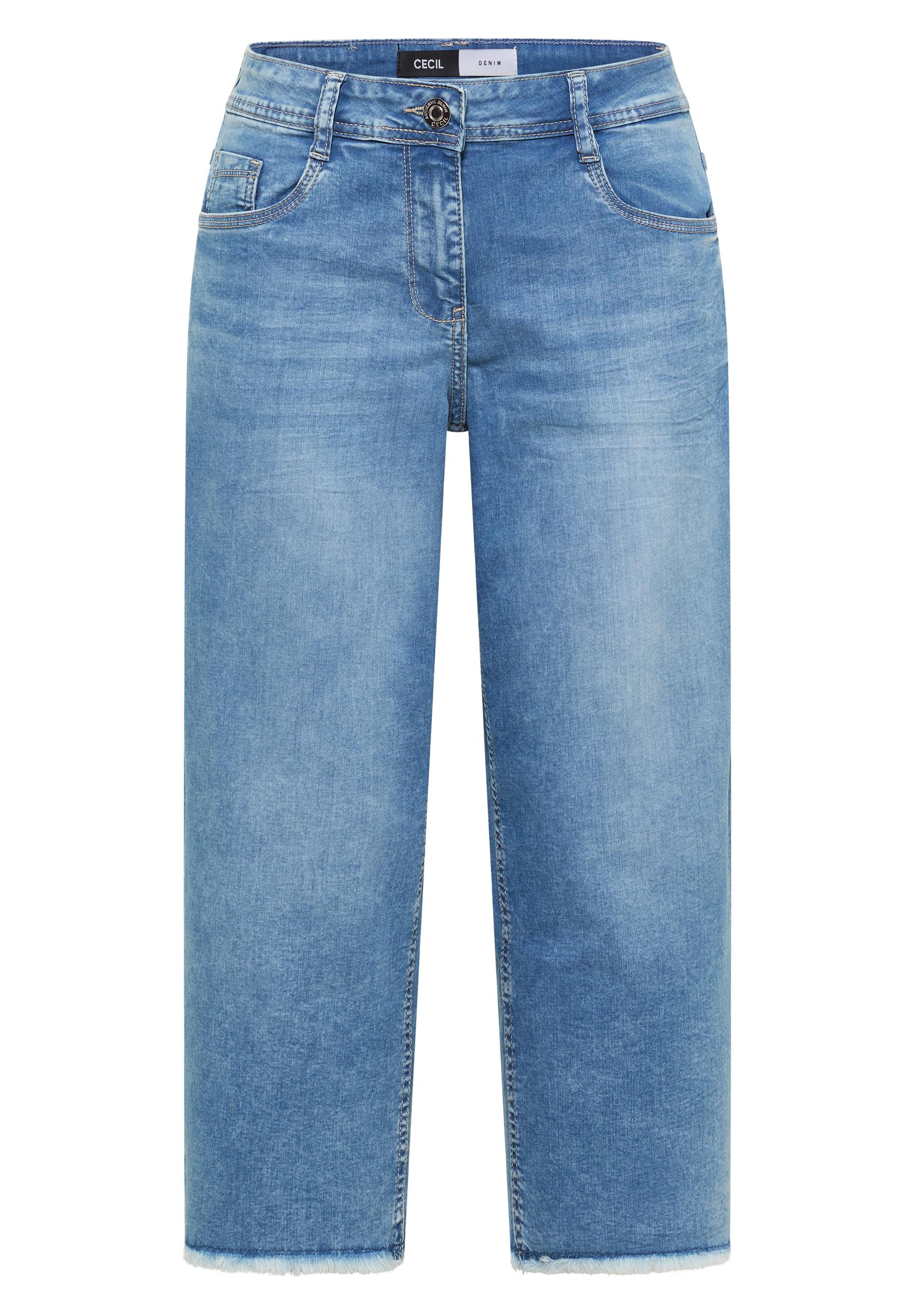 3/4 Wide Leg Jeans im Loose Fit 33/3/4 Hosen - Light Blue Washed