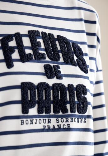 3/4-Arm Shirt mit Wording Artwork S - Universal Blue