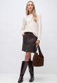 Veloursrock mit Knöpfen 42 - Deep Roast Brown