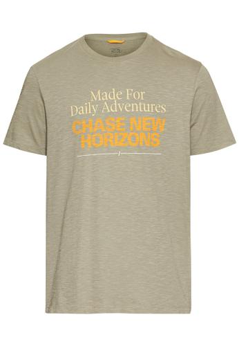 T-Shirt mit Print aus Organic Cotton Grün M