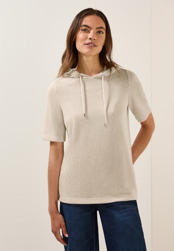 Crepe Hoodie-Shirt S - Light Beige