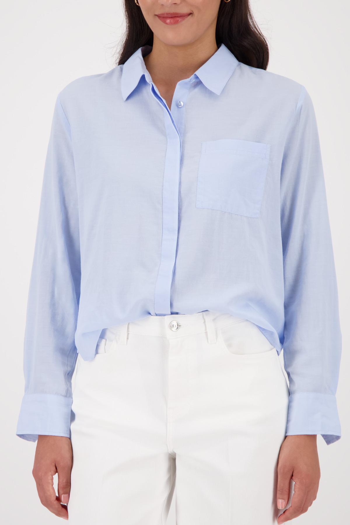 Bluse mit Hemdkragen 38 - Light Sky