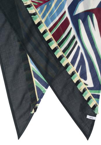 Dreieckstuch mit grafischem Muster One size - Palm Breeze Green