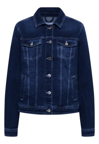 Jeansjacke mit Brusttaschen und Knöpfen L - Mid Blue Wash