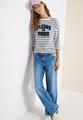 3/4-Arm Shirt mit Wording Artwork S - Universal Blue