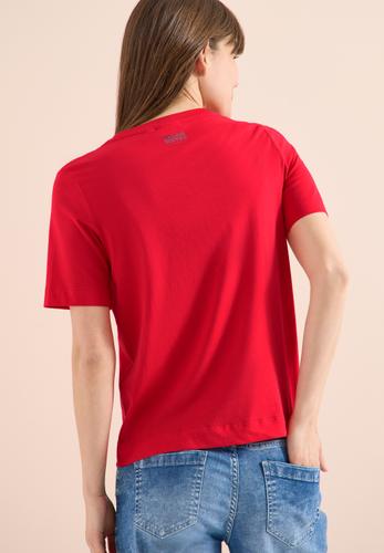 T-Shirt mit Rundhals und Wording