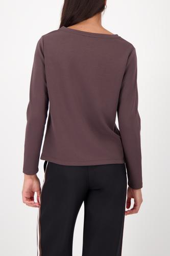 Langarmshirt mit Strassakzenten 42 - Brownie