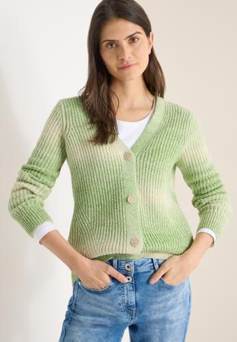 Space Dye V-Neck Cardigan XL - Bamboo Green Melange