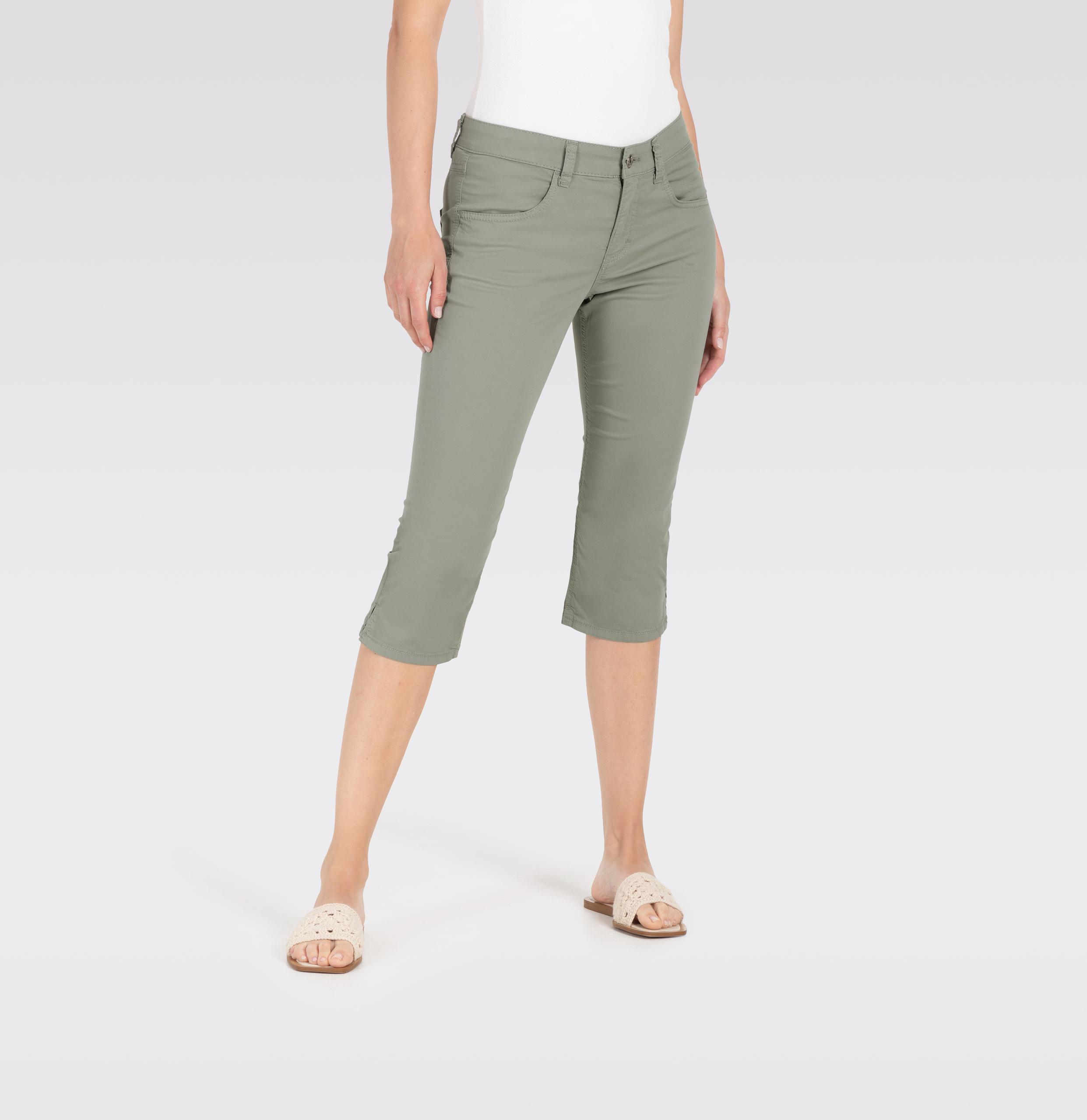 MAC JEANS - CAPRI, Fade out gabardine 42/19 - Grün