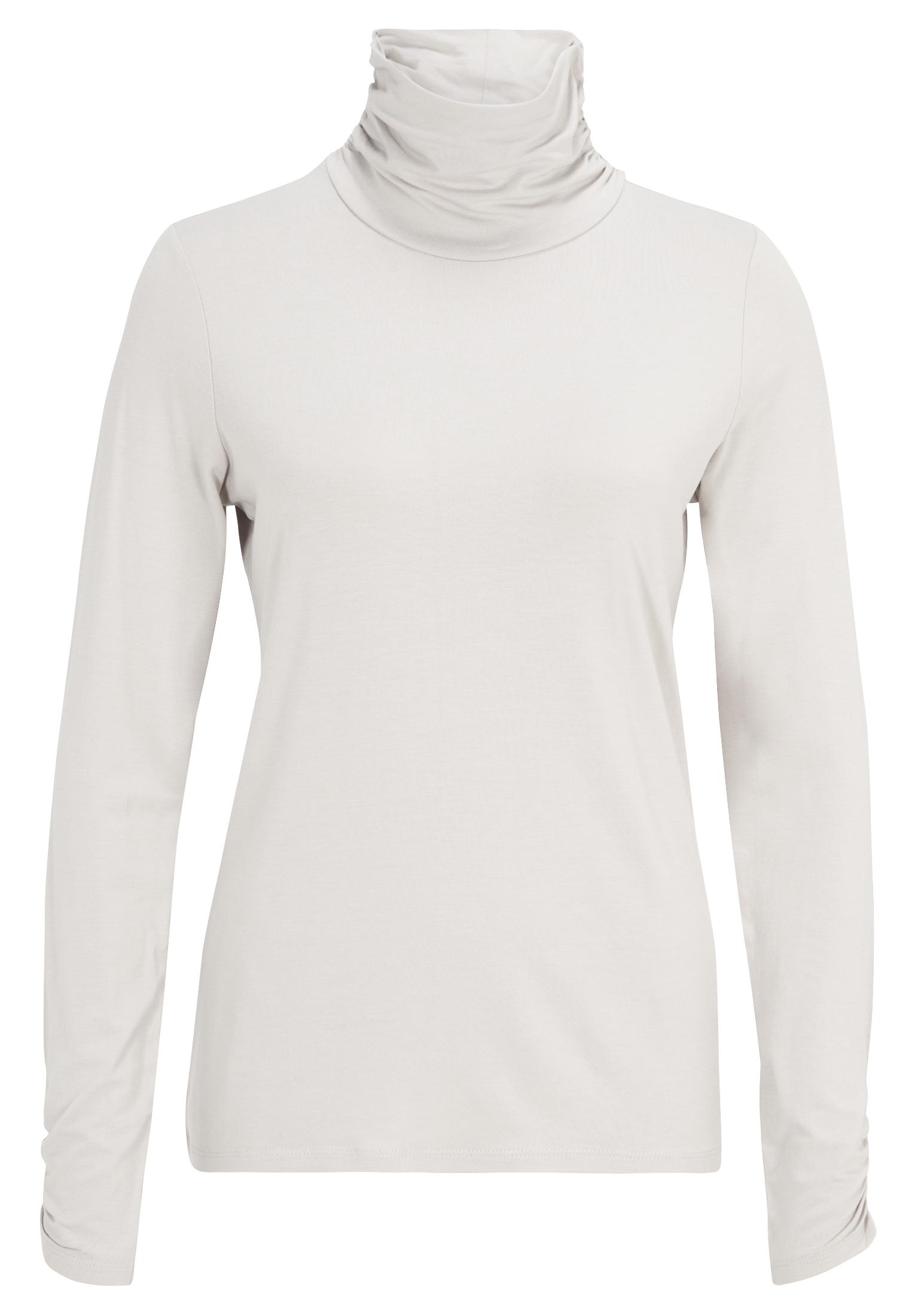 Rollkragenshirt 42 Figurbetont - Grau Beige