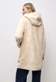 Fake Fur Mantel mit Kapuze