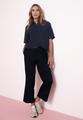 Kurzarm Bluse mit Elastiksaum