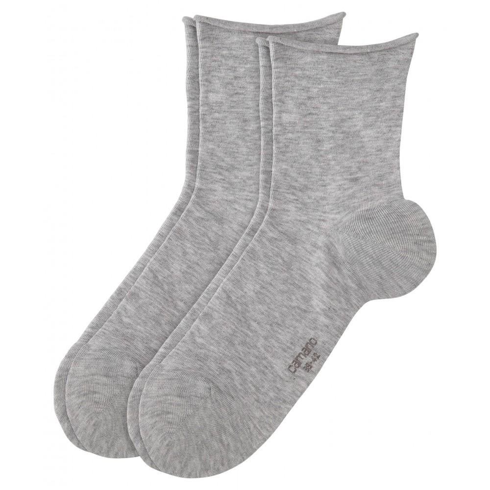 Women cotton fine rolled cuff Socks 2p