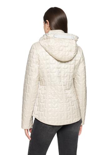 Steppjacke 44 Tailliert - Grau Beige