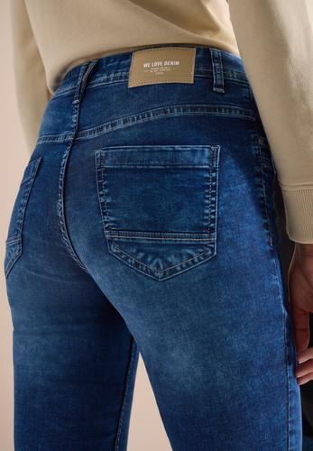 3/4 Slim Leg Jeans im Casual Fit 36/3/4 Hosen - Mid Blue Used Wash